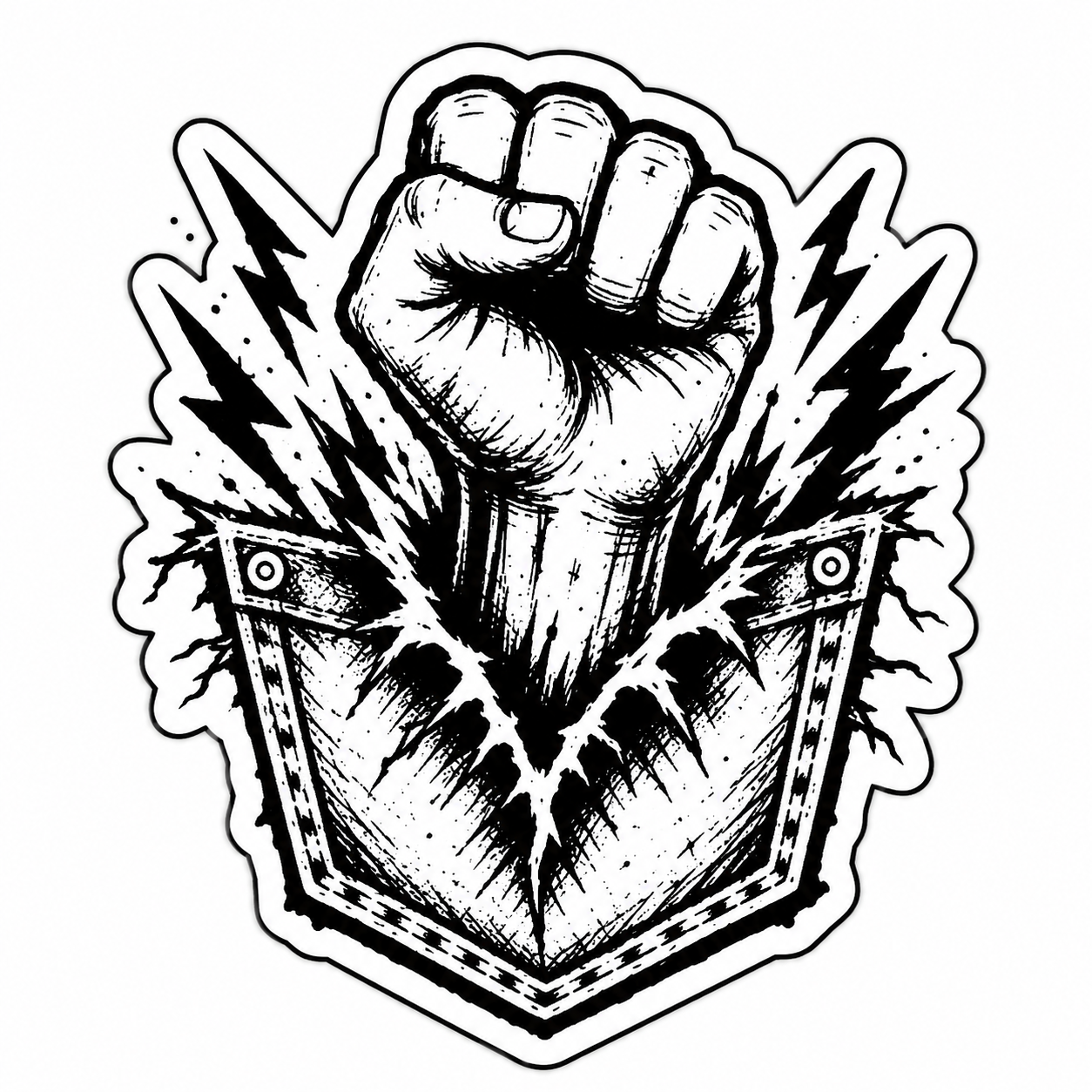 Riot Pocket Sticker